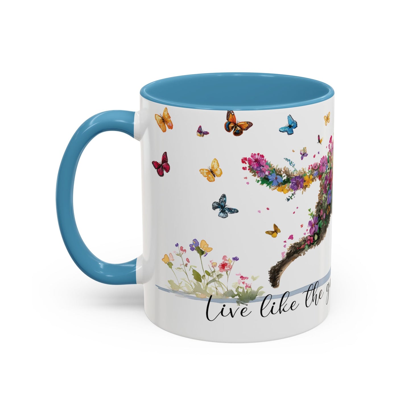 Curly Coated Retriever #1 “Live like the gate was left open" Accent Mugs, 11oz