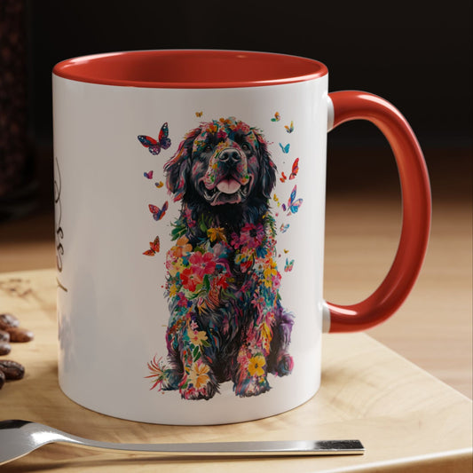 Newfoundland Personalized Colorful Accent Mugs, 11oz