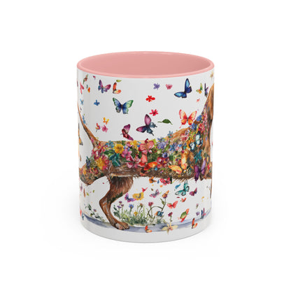 Wire Haired Vizsla Personalized Accent Mugs, 11oz