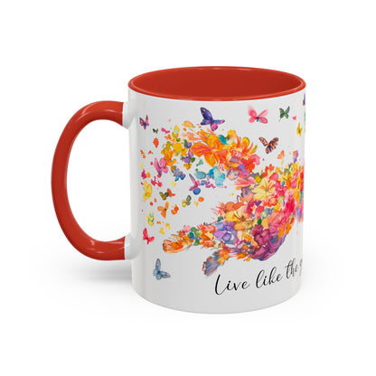 CAVALIER KING CHARLES live like the gate was left open colourful Mugs, 11oz