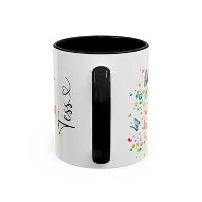 White Boxer Personalized Accent Mugs, 11oz