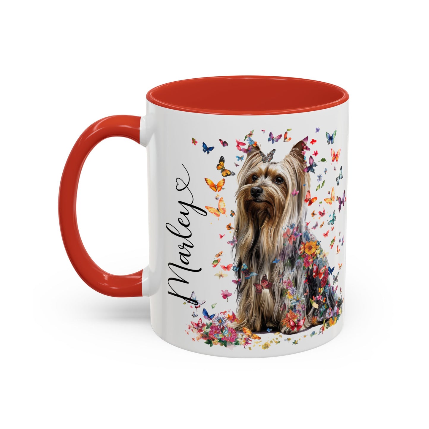 Silky Terrier #2 Personalized Accent Mugs, 11oz