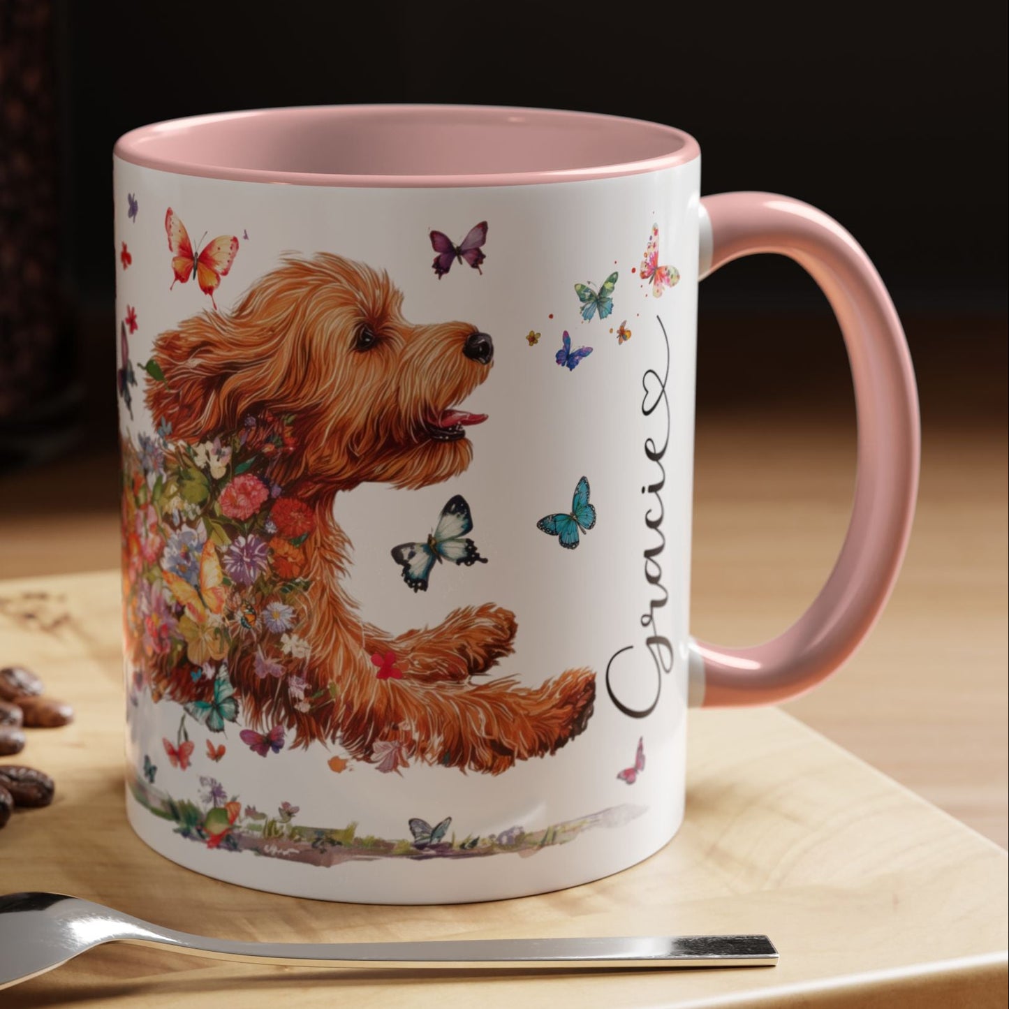 Cockapoo #2 Personalized Accent Mugs, 11oz