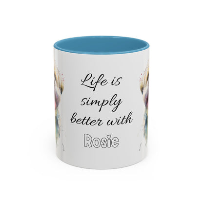 Shih Tzu #1 “Life is better with” Personalized Accent Mugs, 11oz