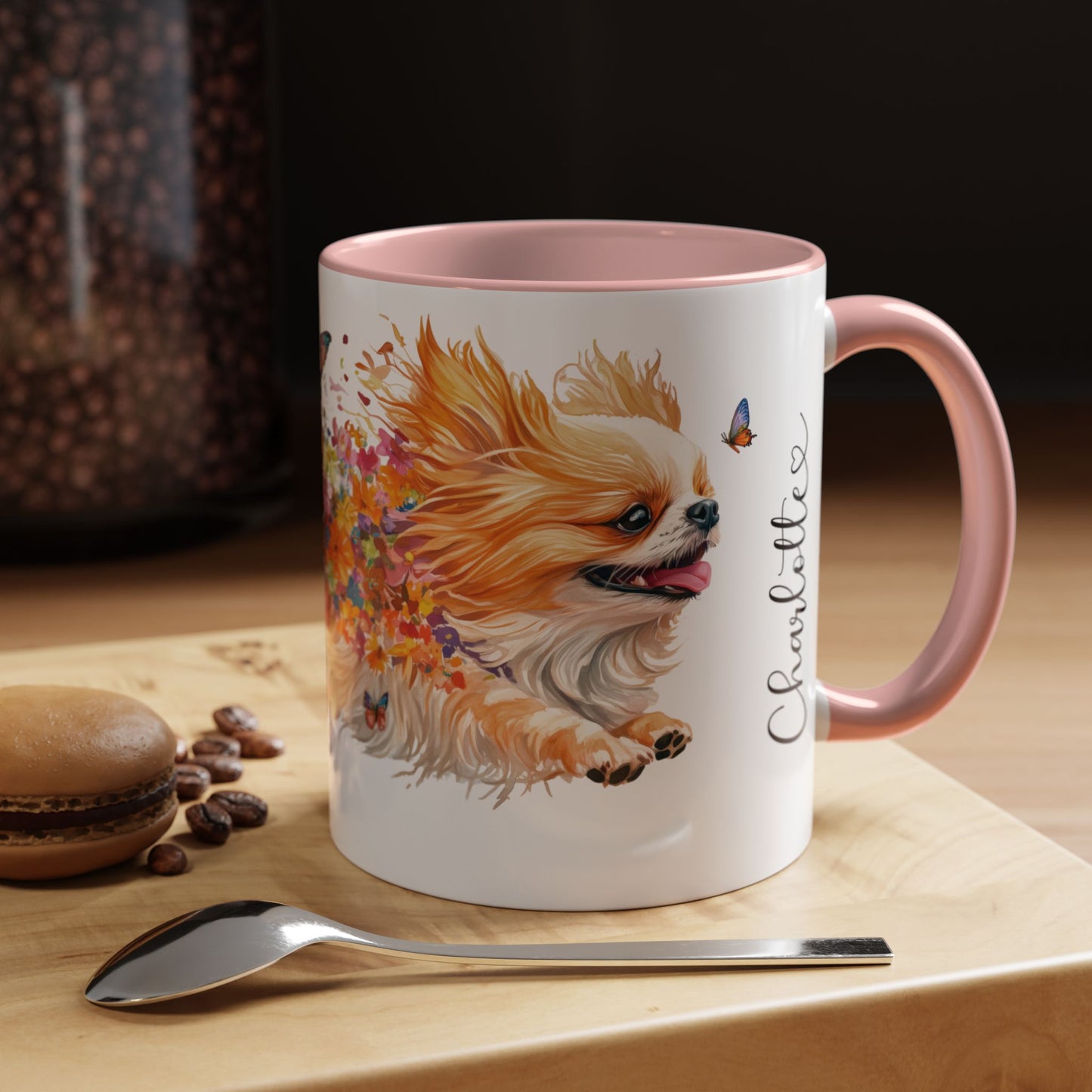 Peekingese Personalized Accent Mugs, 11oz