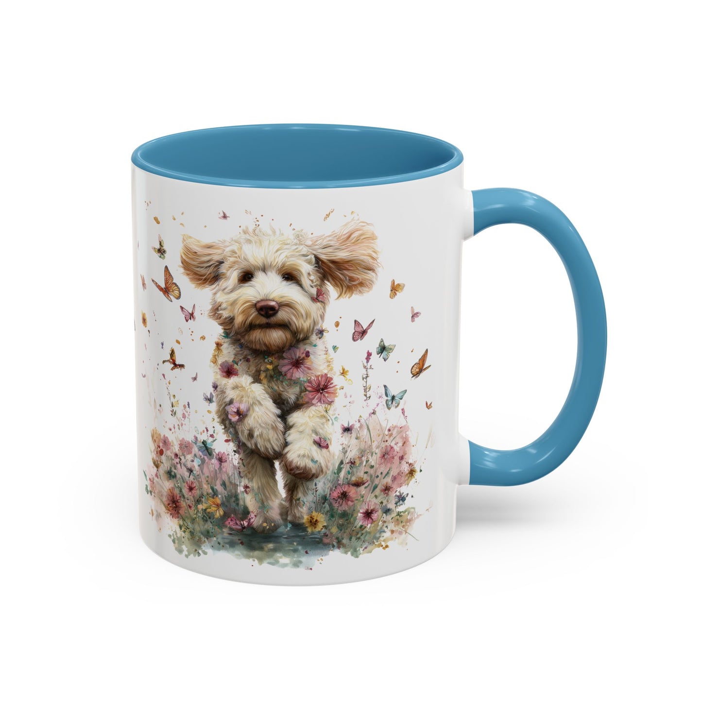 Labradoodle #6 Personalized Accent Mugs, 11oz