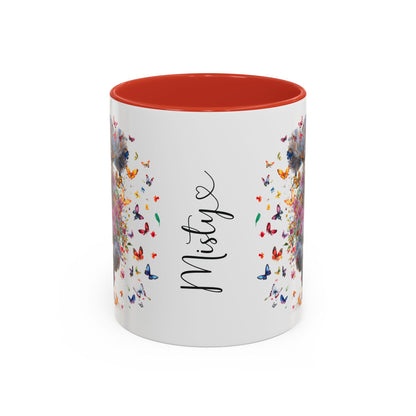 Poodle #6 Personalized Accent Mugs, 11oz