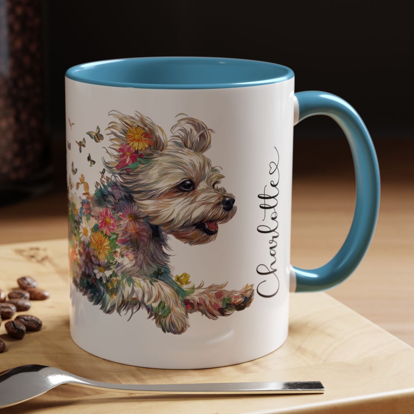 Yorkipoo #1 Personalized Accent Mugs, 11oz