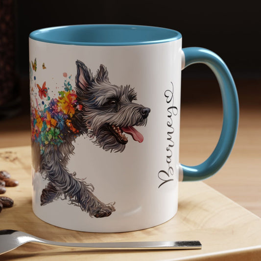 Schnauzer Personalized Accent Mugs, 11oz