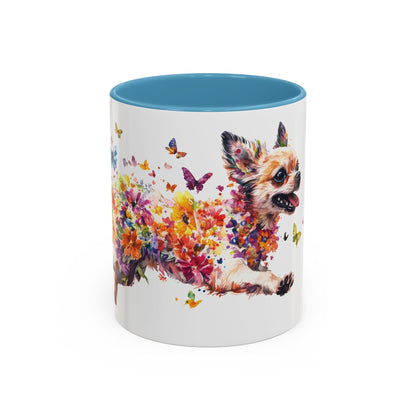 Chihuahua White Personalized Accent Mugs, 11oz