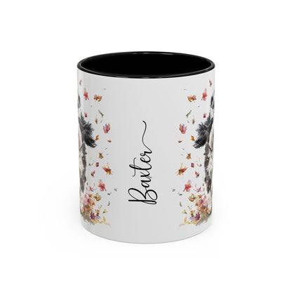Bernedoodle #2 Autumn/Fall, Personalized Accent Mugs, 11oz
