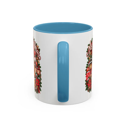 Labrador #4 Merry Christmas, personalised accent colour 11oz mug