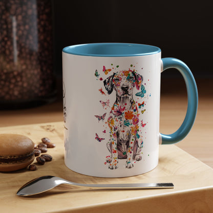 Dalmatian Personalized Colorful Accent Mugs, 11oz