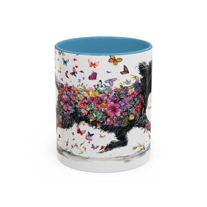 Labradoodle/Groodle #2 floral Personalized Accent Mugs, 11oz