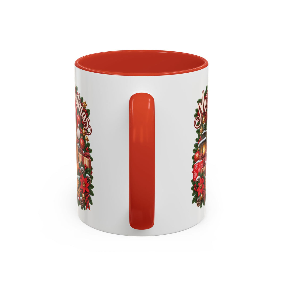 Labrador #4 Merry Christmas, personalised accent colour 11oz mug
