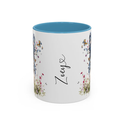 Border Collie #3 Personalized Accent Mugs, 11oz