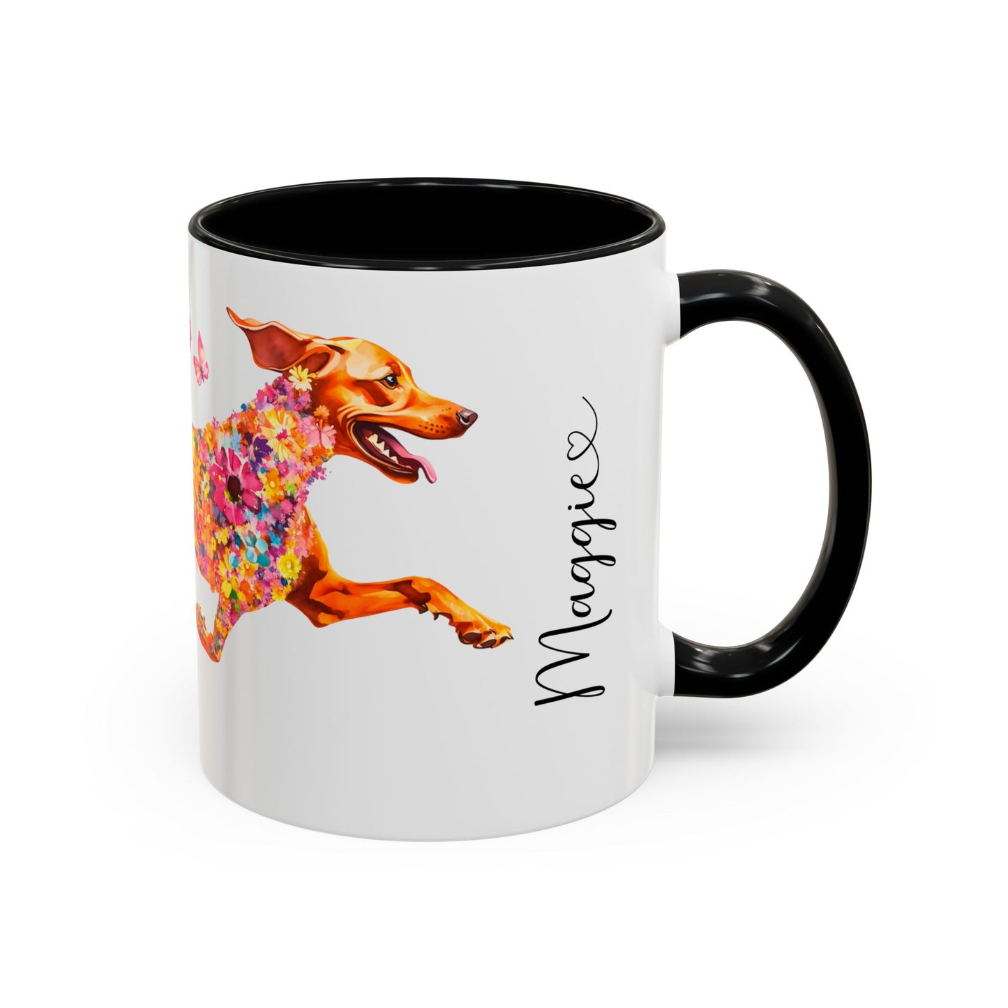 Vizsla Personalized Colorful Accent Mugs, 11oz