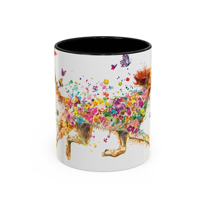 English Setter #1 Personalized Accent Mugs, 11oz