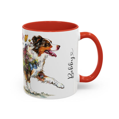Australian Shepherd (Docked) #2 Personalized Accent Mugs, 11oz