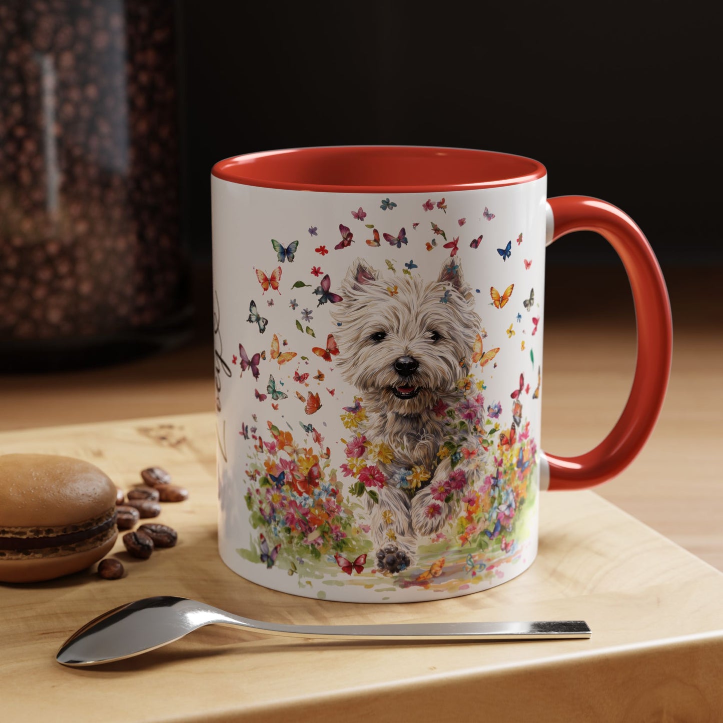 West Highland Terrier #2 Personalized Accent Mugs, 11oz