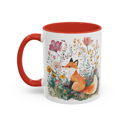 Fox #2 Personalized Accent Mugs, 11oz