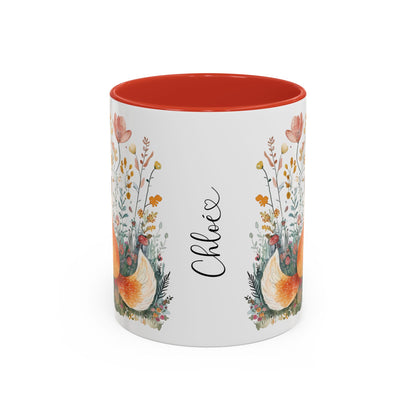 Fox #2 Personalized Accent Mugs, 11oz