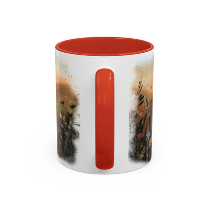 Fox sleeping #1 Personalized Accent Mugs, 11oz