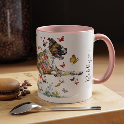 Boxer #1 Personalized Accent Mugs, 11oz