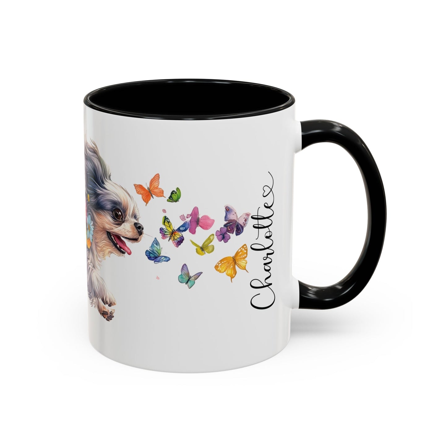Peekingese #2 Personalized Accent Mugs, 11oz