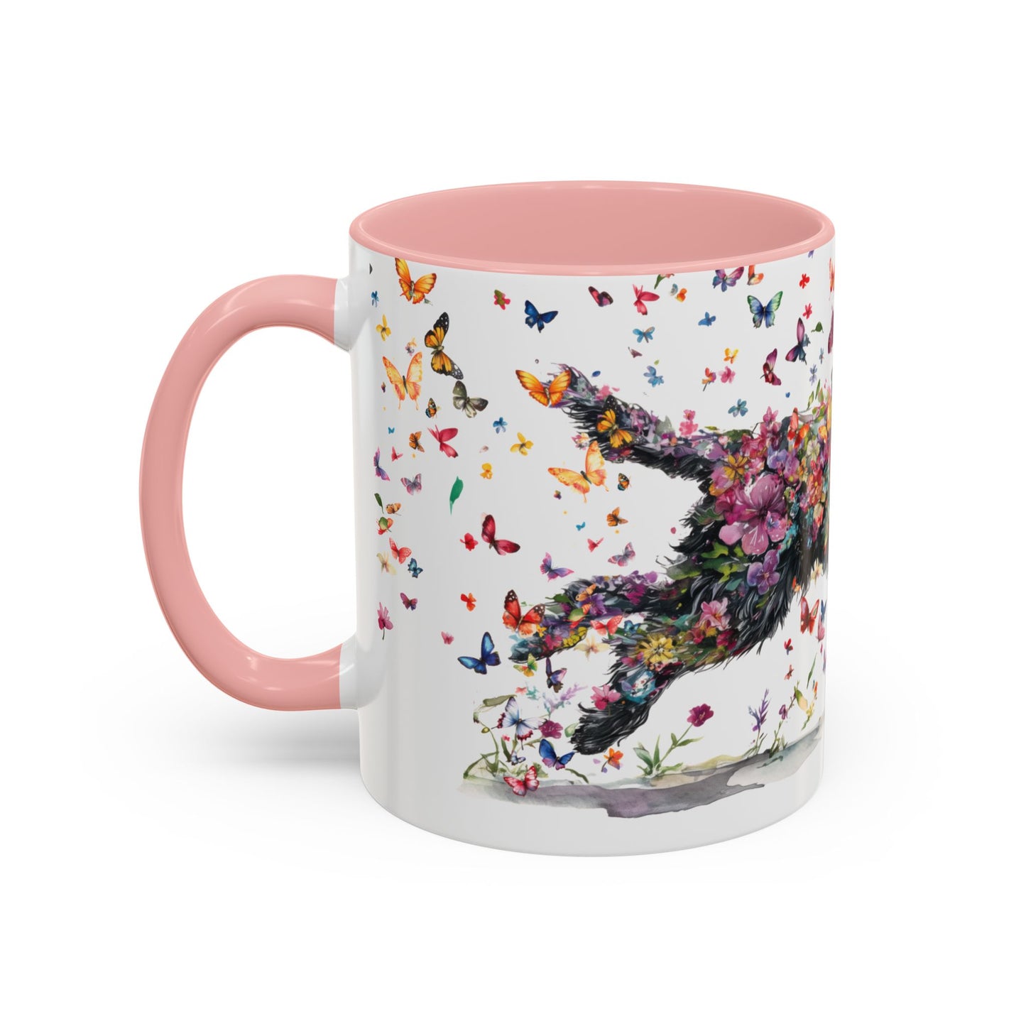 Labradoodle/Groodle #2 floral Personalized Accent Mugs, 11oz