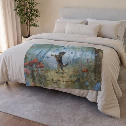 German Shepherd #1 Dancing Mystical Forest Personalised Blanket
