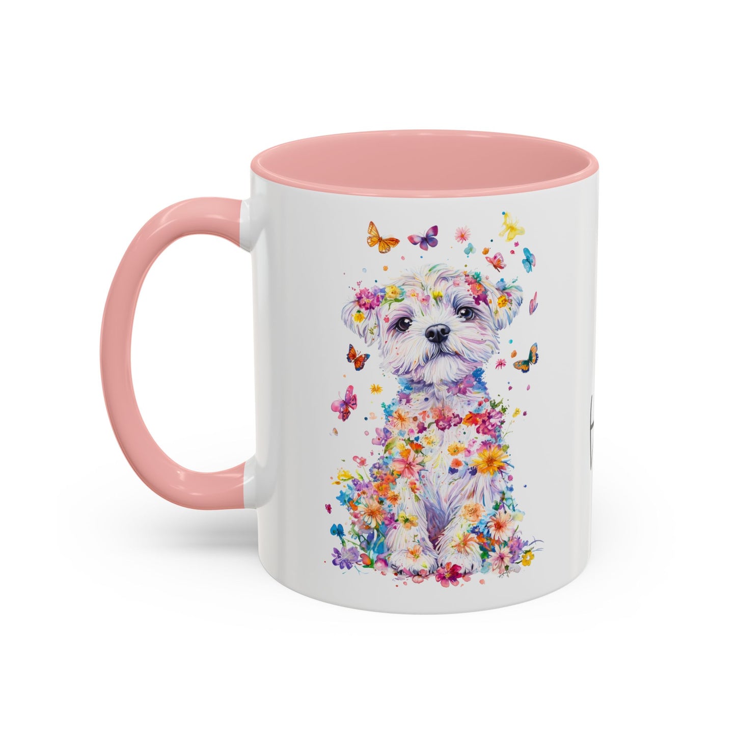 Maltese Personalized Colorful Accent Mugs, 11oz