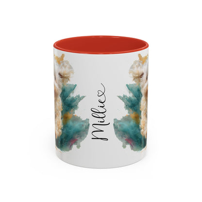 Maltese #2 Paint Colourful Personalised Accent Mugs, 11oz