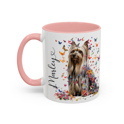 Silky Terrier #2 Personalized Accent Mugs, 11oz
