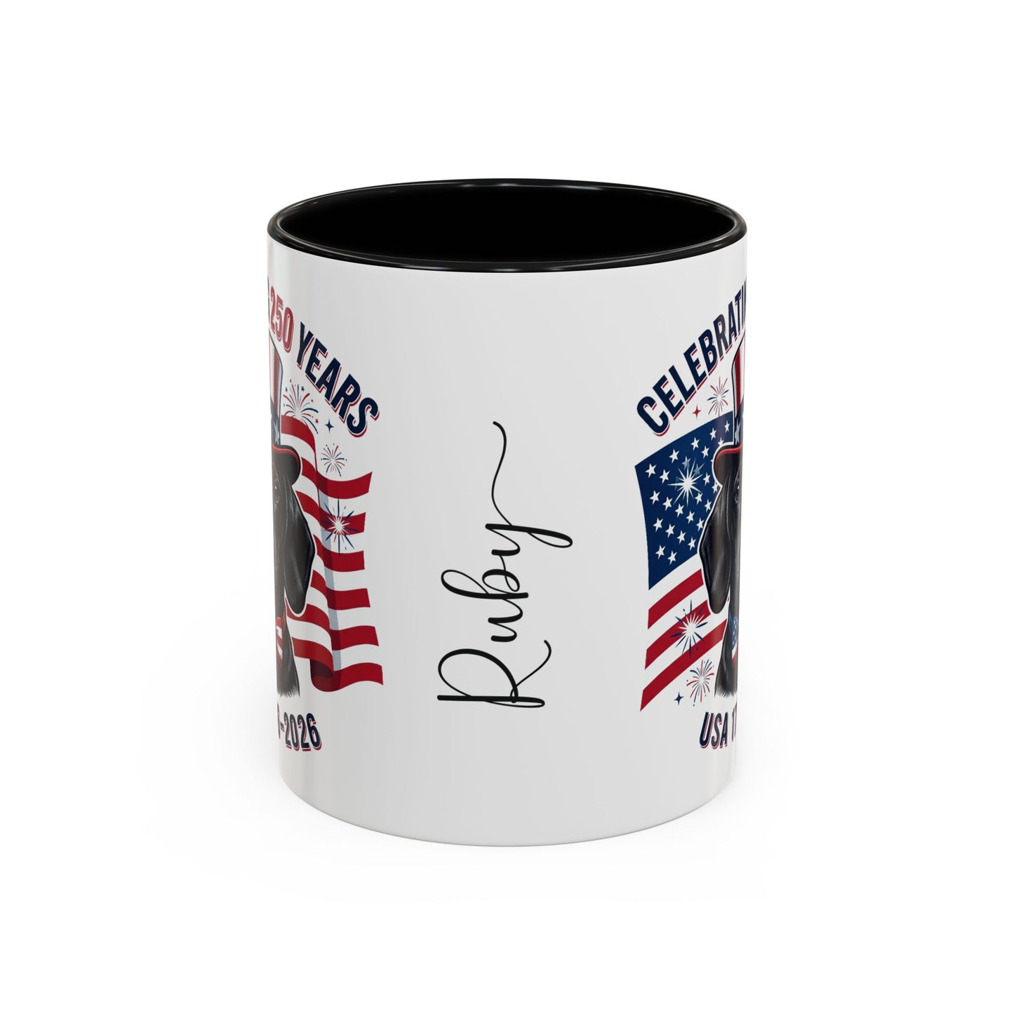 Dachshund #1 - 250th Celebration Personalised  Accent Mugs, 11oz & 15oz