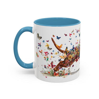 Dachshund #4 Personalized Accent Mugs, 11oz