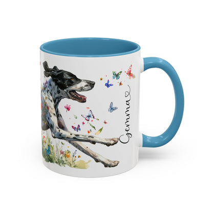 English Pointer #1  Personalized Accent Mugs, 11oz