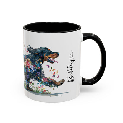 Gordon Setter Personalized Accent Mugs, 11oz