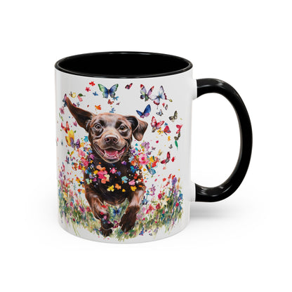 Chocolate Labrador #2 Personalized Accent Mugs, 11oz