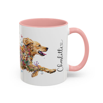Golden Retriever #2 Retriever Personalized Accent Mugs, 11oz