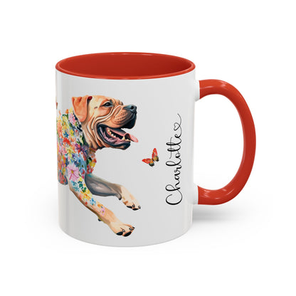 English Mastiff Personalized Accent Mugs, 11oz