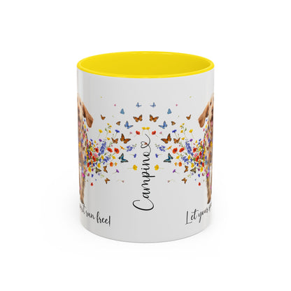Spinone Italiano #1, Let your spirit run free, personalized colourful Mugs, 11oz