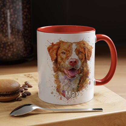 Nova Scotia Duck Tolling Retriever Colourful Personalized Accent Mugs, 11oz