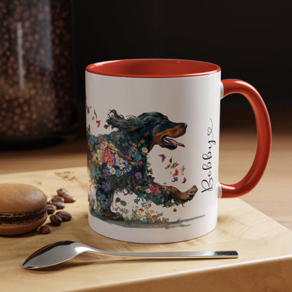 Gordon Setter Personalized Accent Mugs, 11oz