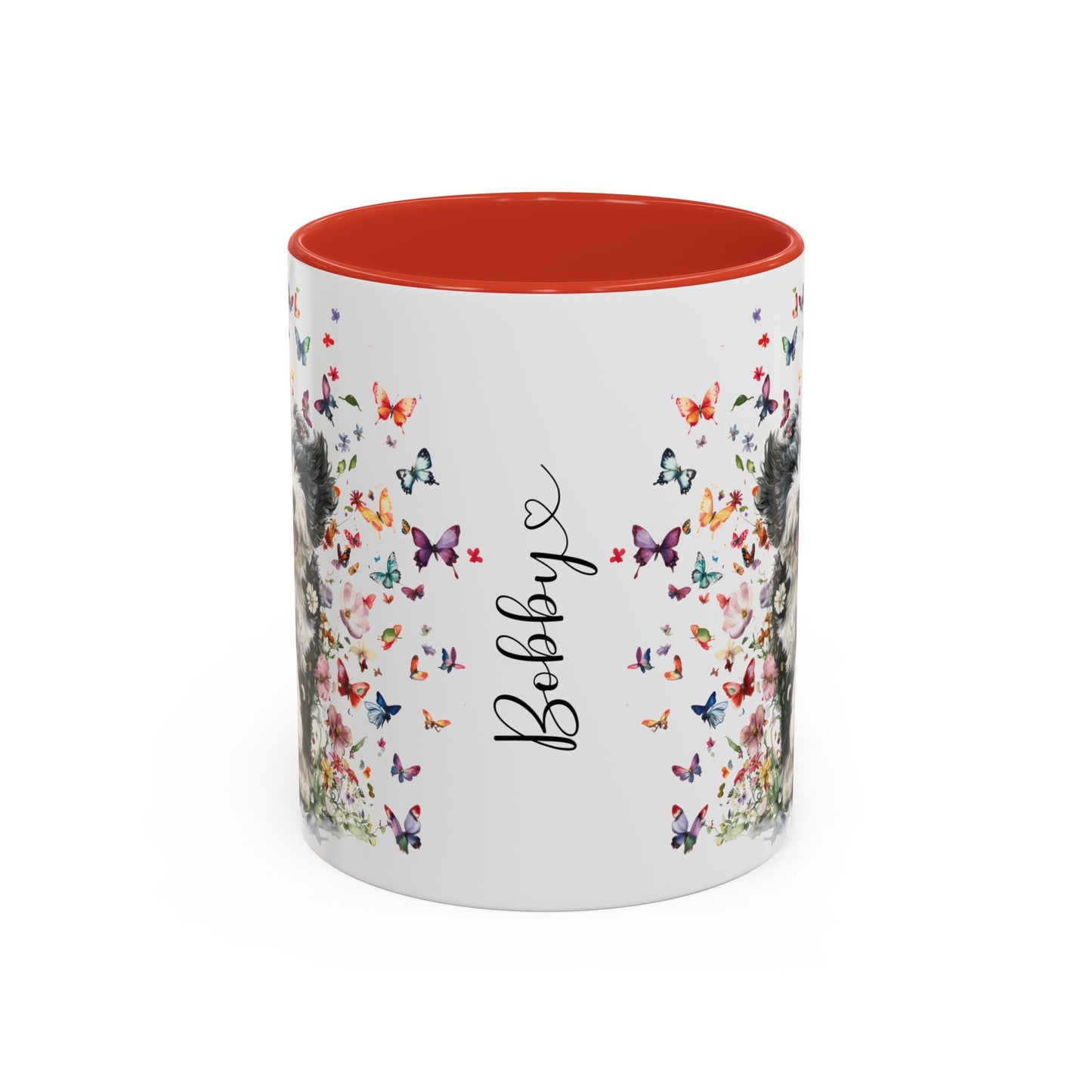 Bernedoodle #2 Personalized Accent Mugs, 11oz