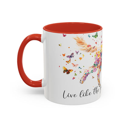 Golden Retriever #1 “Live like the gate was left open" Accent Mugs, 11oz