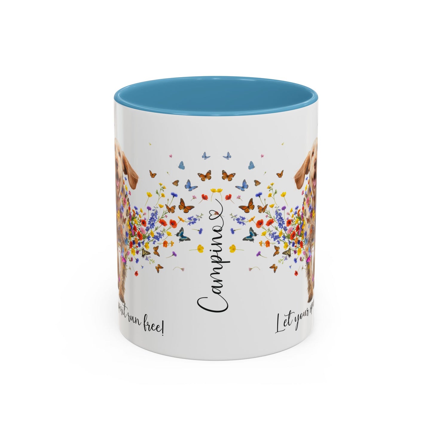 Spinone Italiano #1, Let your spirit run free, personalized colourful Mugs, 11oz