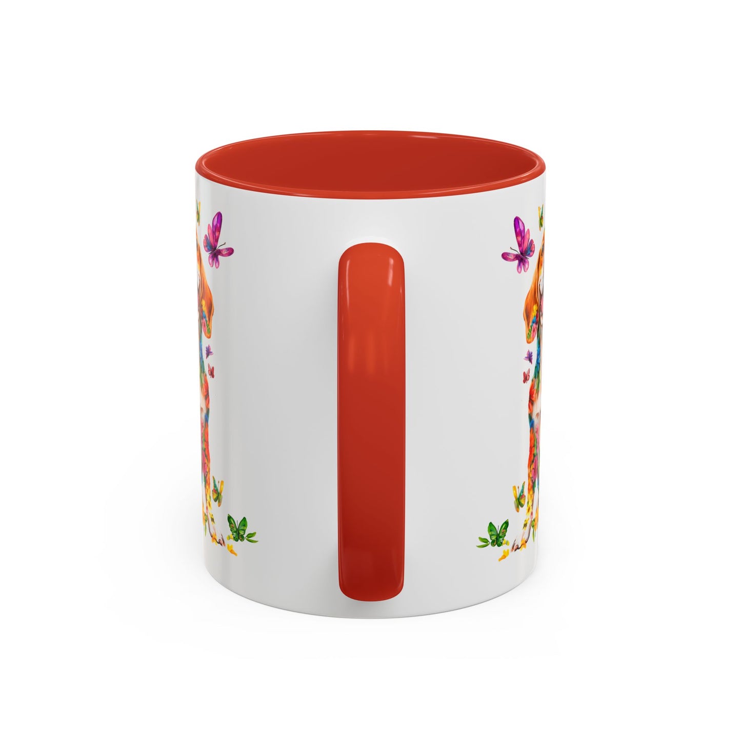 Beagle Personalized Colorful Accent Mugs, 11oz