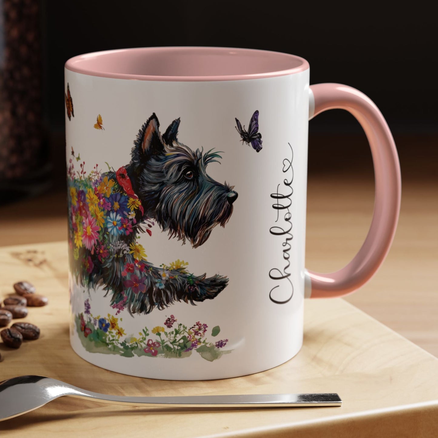 Scottish Terrier #2 Retriever Personalized Accent Mugs, 11oz