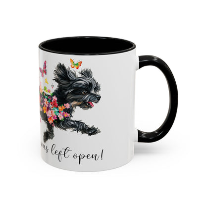 Shih Tzu #2 “Live like the gate was left open" Accent Mugs, 11oz